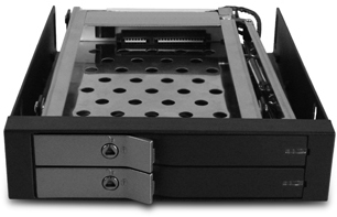 Photo of Vantec 225S6 EZ Swap EVO - Black Dual - 2.5" Mobile HDD Rack