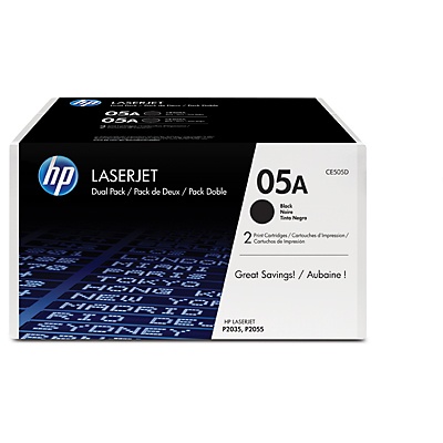 Photo of HP No05A LaserJet P2035/P2055 Black Print Cartridge - Dual Pack