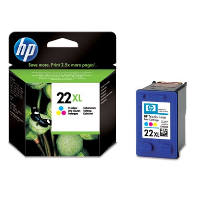 Photo of HP # 22XL Tri-Colour Inkjet Print Cartridge