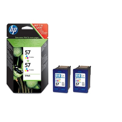 Photo of HP # 57 Tri-Colour Print Cartridge - Twin Pack