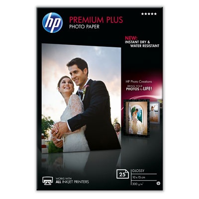 Photo of HP Premium Plus Glossy Photo Paper 10cm x 15 xm - 300 g/m