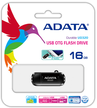 Photo of ADATA UD320 16GB USB 2.0 OTG Flash Drive - Black