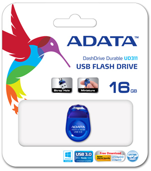 Photo of ADATA DashDrive Durable UD311 16GB Gem Blue USB 3.0 Flash Drive