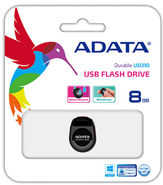 Photo of ADATA UD310 8GB USB 2.0 Gem Flash Drive - Black