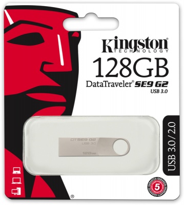 Photo of Kingston Technology Kingston Datatraveler SE9 G2 - USB 3.0 128GB Flash Drive - Silver