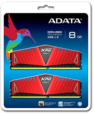 Photo of ADATA XPG Z1 8GB DDR4-2800 1.2V 288-Pin Memory - CL17