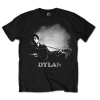 Bob Dylan Guitar & Logo Mens Black T-Shirt Photo