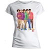 One Direction Group Standing Colour Skinny White T-Shirt Photo
