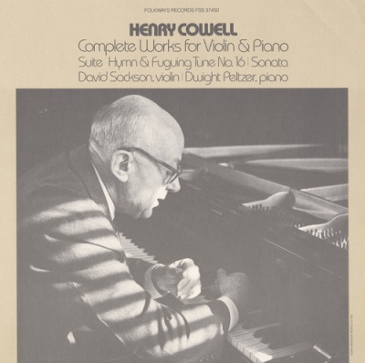 Photo of Folkways Records David Sackson - Henry Cowell's Complete Works For Violin and Piano