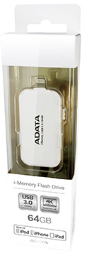 Photo of ADATA i-Memory UE710 64GB Flash Drive - White