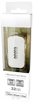 Photo of ADATA i-Memory UE710 128GB Flash Drive - White