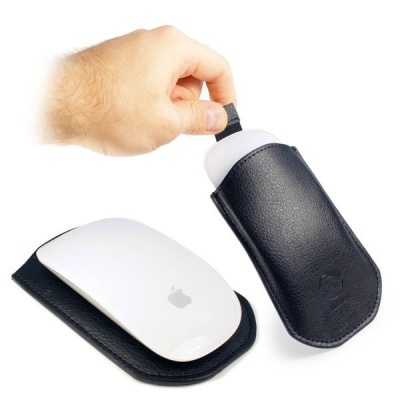 Photo of Tuff Luv Tuff-Luv Faux Leather Pull-E Slip Case Cover For the Apple Magic Mouse - Black