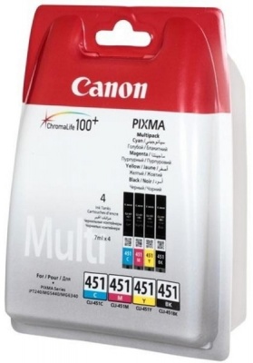 Photo of Canon CLi-451 Bk/C/M/Y Multipack Ink Cartridge