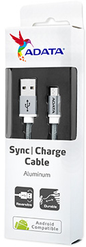 Photo of ADATA - 1m Micro USB Sync Charge Cable - Silver