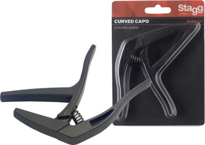 Photo of Stagg SCPX-CU BK Curved Trigger Acoustic/Electric Guitar Capo
