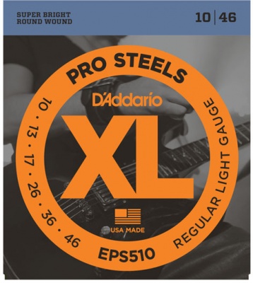 Photo of DAddario D'Addario EPS510 10-46 ProSteels Regular Light Electric Guitar Strings