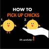 How to Pick up Chicks Womens T-Shirt Black Photo