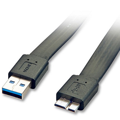 Photo of Lindy 2m USB 3.0 Flat A M to Micro-B Cable