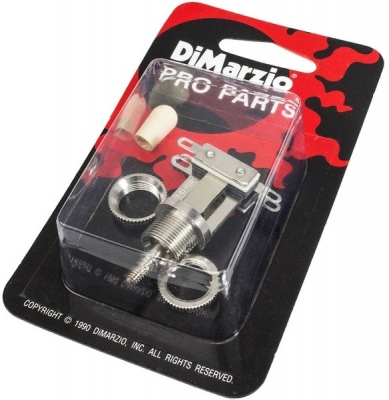 Photo of DiMarzio EP1102 Switchcraft Straight Short Pickup Selector with Knob and Flat-Knuckled Nut