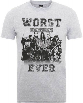 Photo of Suicide Squad - Worst Heroes Ever Mens Heather Grey T-Shirt