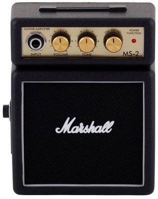 Photo of Marshall MS-2 Micro Amp Series 1 watt Electric Guitar Mini Half Stack Amplifier