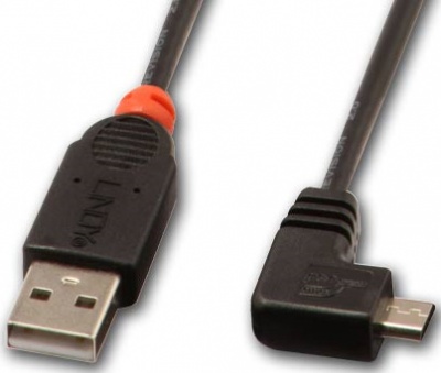 Photo of Lindy 2m USB2.0 A M to Micro-B 90deg Cable