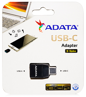 Photo of ADATA - USB-C to USB 3.1 A Adapter - Black