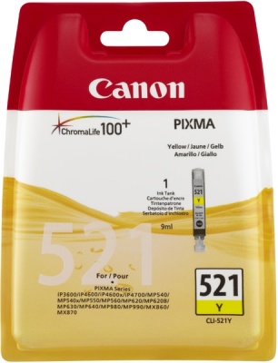 Photo of Canon CLI-521 Yellow Ink Tank