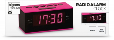 Photo of Bigben Interactive Dual Alarm Clock Radio - Pink