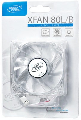 Photo of DeepCool XFAN 80 L/B Transparent Case Fan - Blue LED