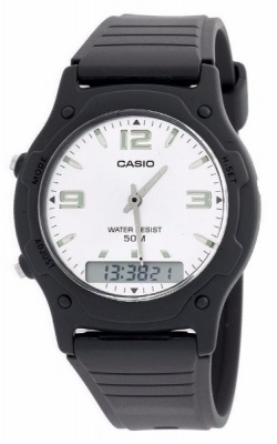 Photo of Casio Retro AW-49HE-7AV Analog and Digital Watch - Black