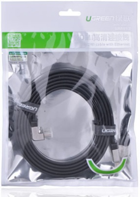Photo of Ugreen 2m HDMI 90Â° Up to HDMI Flat Cable - Black