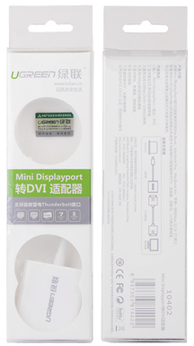Photo of Ugreen Mini DisplayPort Male to DVI Female Converter - White