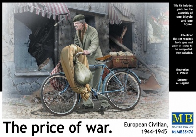 Photo of Masterbox - 1/35 - European Civilian on Bike 1944-45 'The Price of War'