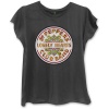 The Beatles - Sgt Pepper Ladies Fitted Black T-Shirt Photo