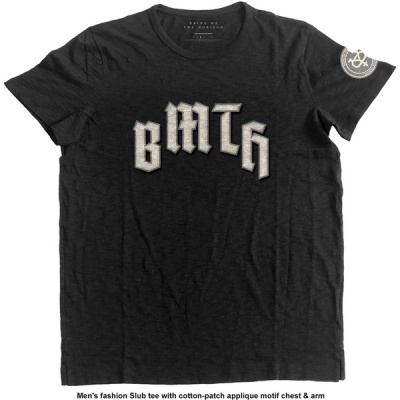 Photo of Bring Me The Horizon - Logo & Crooked Youth Icon Applique Slub Mens Black T-Shirt