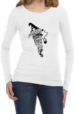 Photo of A Wizard is Never Late Womens Long Sleeve T-Shirt White