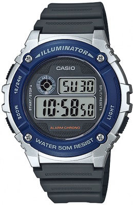 Photo of Casio Standard Collection 50m WR Digital Watch - Silver and Blue