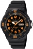 Casio Standard Collection 100m WR Analog Watch - Black and Orange Photo
