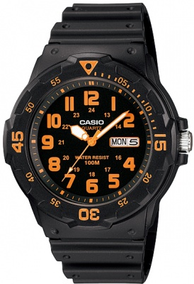 Photo of Casio Standard Collection 100m WR Analog Watch - Black and Orange