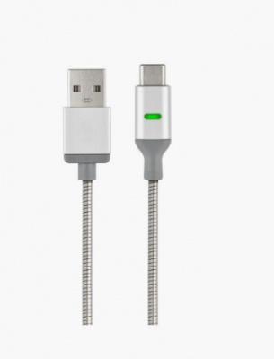 Photo of QDOS PowerSteel 1m Metal USB Type-A to USB Type-C USB Cable - White