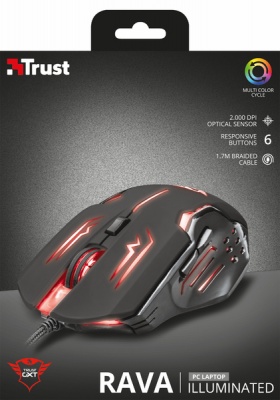 Photo of Trust - GXT 108 Rava ILLUMINATED Gaming Mouse
