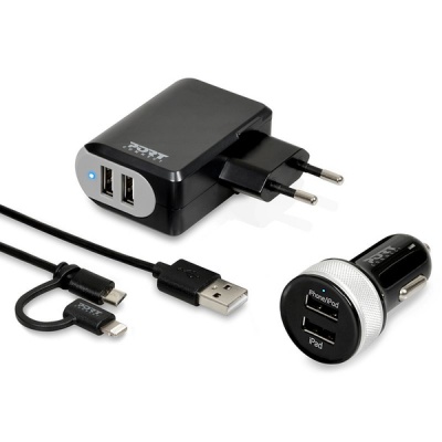 Photo of Port Designs Wall Including Car Charger 2 X USB 2" 1 Cable