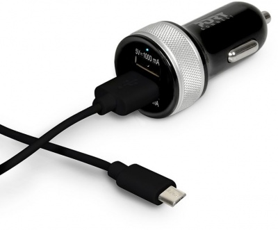 Photo of Port Designs Port Design 2 Port USB Car Charger with Micro USB Cable - Black