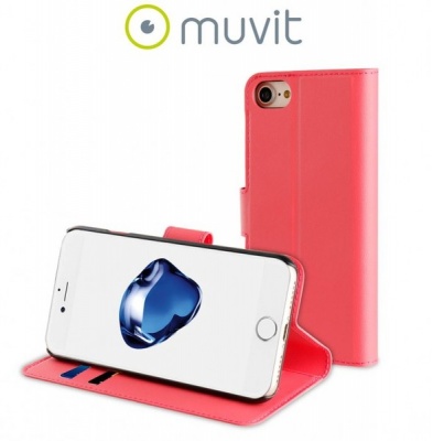 Muvit Folio Wallet Case for iPhone 7 Pink
