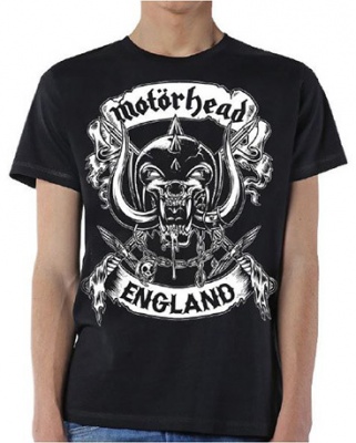 Photo of Motorhead - Crosses Sword England Crest Mens Black T-Shirt