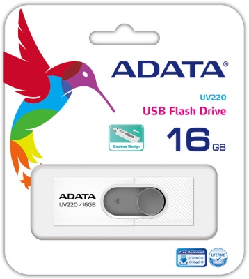 Photo of ADATA UV220 16GB USB 2.0 Type-A USB flash drive - White/Grey