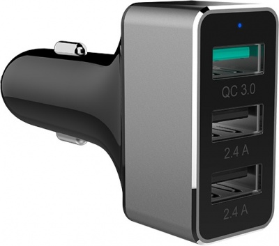 Photo of Unitek 42w 3-Port USB Aluminium Smart Car Charger with QC3.0
