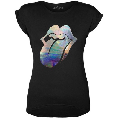 Photo of The Rolling Stones Ladies Fashion Tee: Foil Tongue with Foiled Application