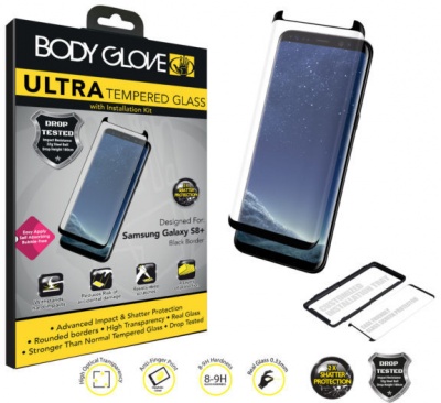 Photo of Body Glove Ultra Tempered Glass Screen Protector for Samsung Galaxy S8 - Clear and Black